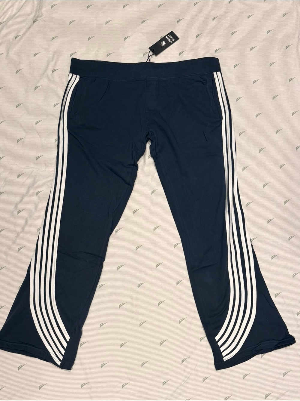 Women's Navy Track Joggers with White Side Stripes